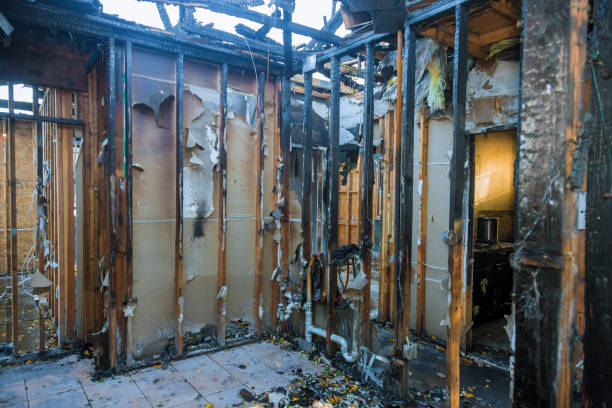 Professional Emergency Fire Cleanup technician working in Garland, NC